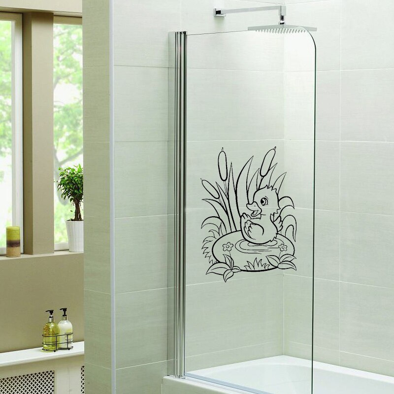 YOJA 26x20CM Bathroom Glass Shower Decal Home Decoration Duck Wall Sticker G2-0264