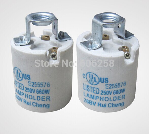 E27 Ceramica Ad Alta temperatura Portalampada base Della Lampada A Risparmio Energetico con M10 Staffa X10