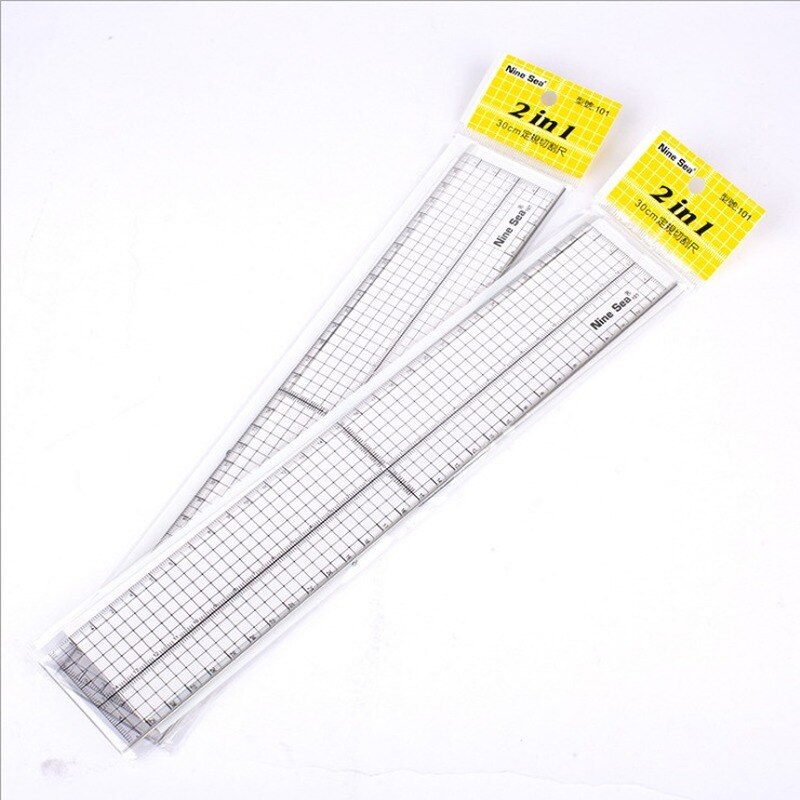 30cm Fixed Ruler Metal Stainless Steel Edge Patchwork Measuring And Cutting Manual Ruler Is Not Easy To Cut And Deform