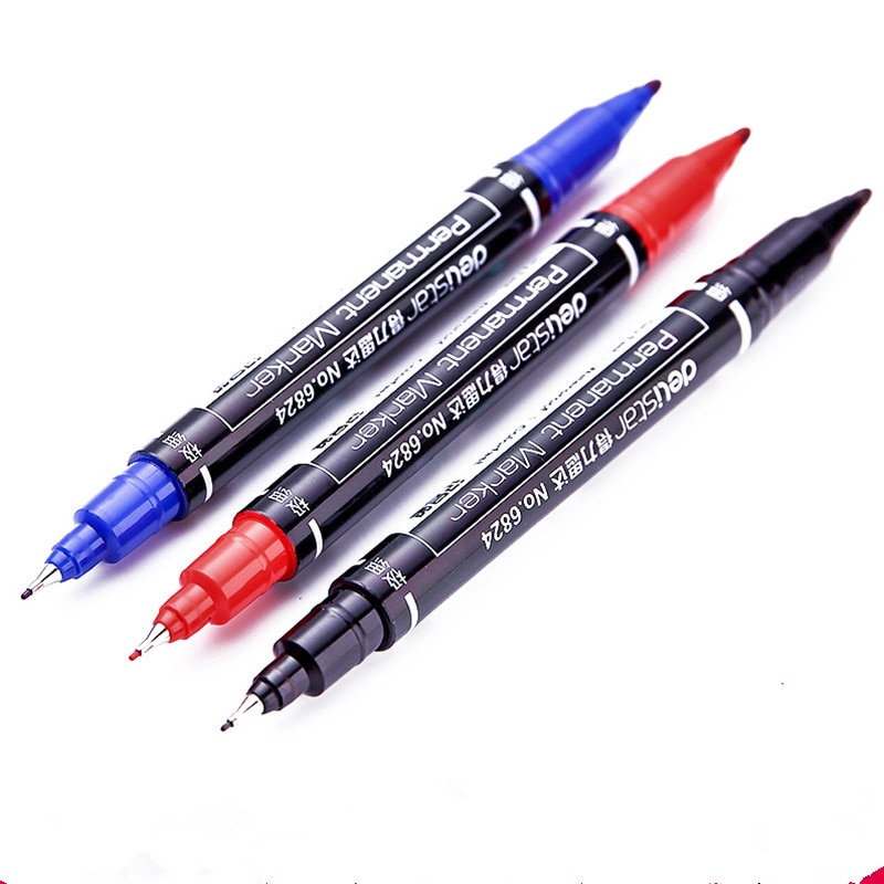 Freies 3 Farbe Marker Stifte gute Wasserdichte tinte dünn Feder + Rohöl Feder Tragbare finecolour dauerhaft Marker stift