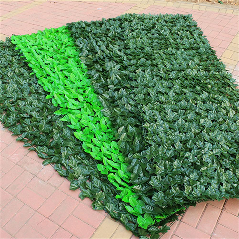 50 x 100cm konstgjorda löv staket insynsskydd paneler topiary häck växt uv skydd sekretess skärm trädgård staket bakgård heminredning