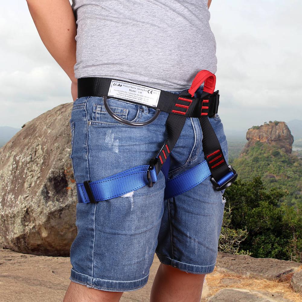 Rock Climbing Safety Belt Outdoor Camping Hiking Downhill Harness Rappel Rescue Climbing Protecting Tools Equipment