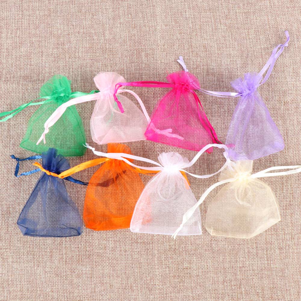 50Pcs Transparent Organza Taschen Weihnachten Halloween Box Verpackung Taschen Hochzeit Süßigkeiten Box Schokolade Taschen