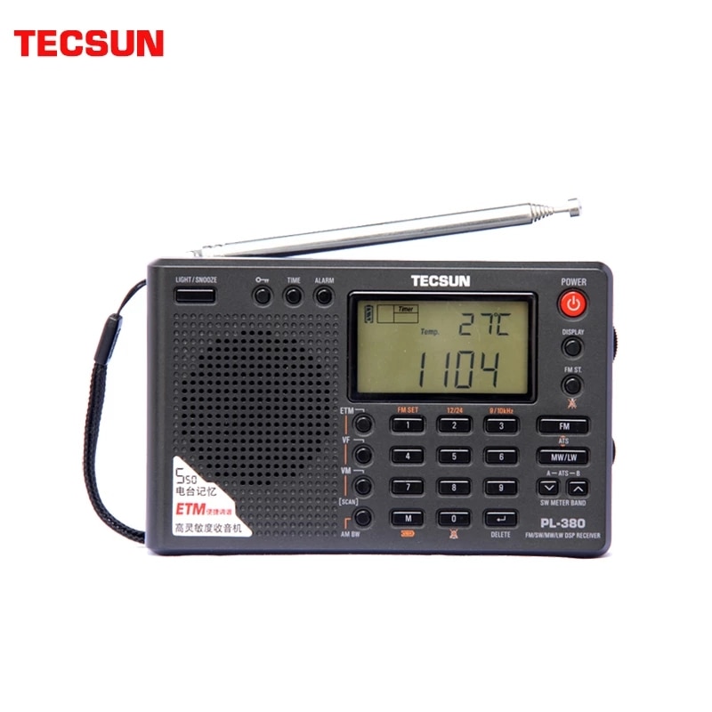 Tecsun PL-380 Full Band Radio Digital Demodulation Stereo PLL Portable Radio FM /LW/SW/MW DSP Receiver Internet Radio