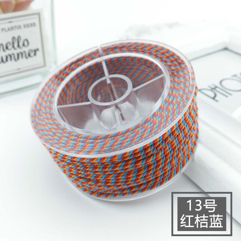 30M bawełniany przewód nylonowy 1.2mm chińnarty węzeł makrama przewód koraliki na nitkach ciąg DIY pleciona bransoletka tworzenia biżuterii DIY frędzle: BIAŁY