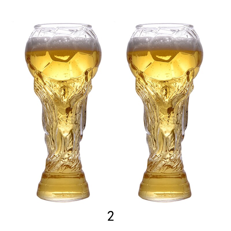 Joudoo fotballkrus bar glass 450ml vinglass whisky kopp øl kopp beger juice kopp høyt borosilikat glass 35: 2 stk