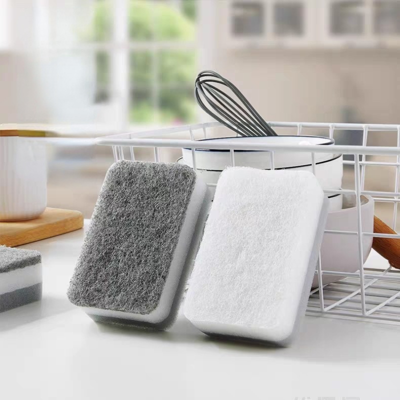 Borrador de esponja para cocina, toallitas para limpiar el hogar, accesorio de microfibra para limpiar platos, estropajo, Herramientas de limpieza de cocina