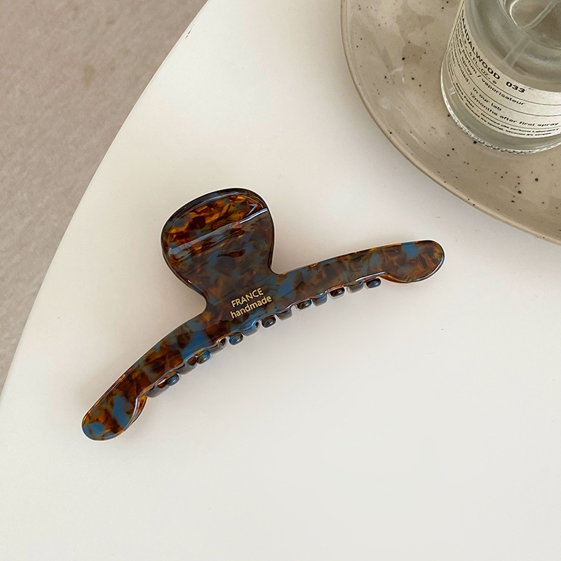 Pinza para el pelo de acetato Muweordy, pinza para el pelo grande, pinza para el pelo de cangrejo a la francesa, pinzas para el cabello a la , accesorios para el cabello para mujeres y niñas: Gris
