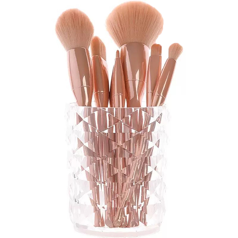 Kosmetische Lagerung Staubdicht Make-Up Pinsel Lagerung Eimer Kosmetik Pinsel Halter Tasse Transparent Stift Halter Für Schminktisch