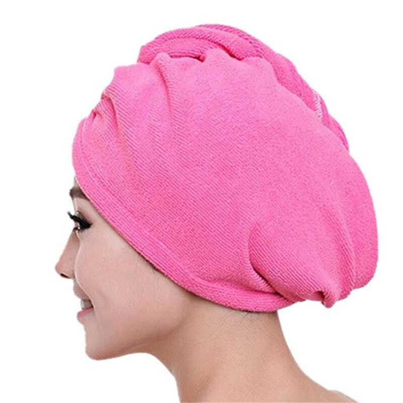 Super Absorbent Quick Dry Hair Towel/Microfiber Towel/Hair Towel Wrap for Women, / Turban For Drying Curly, Long & Thick Hair: Rose red