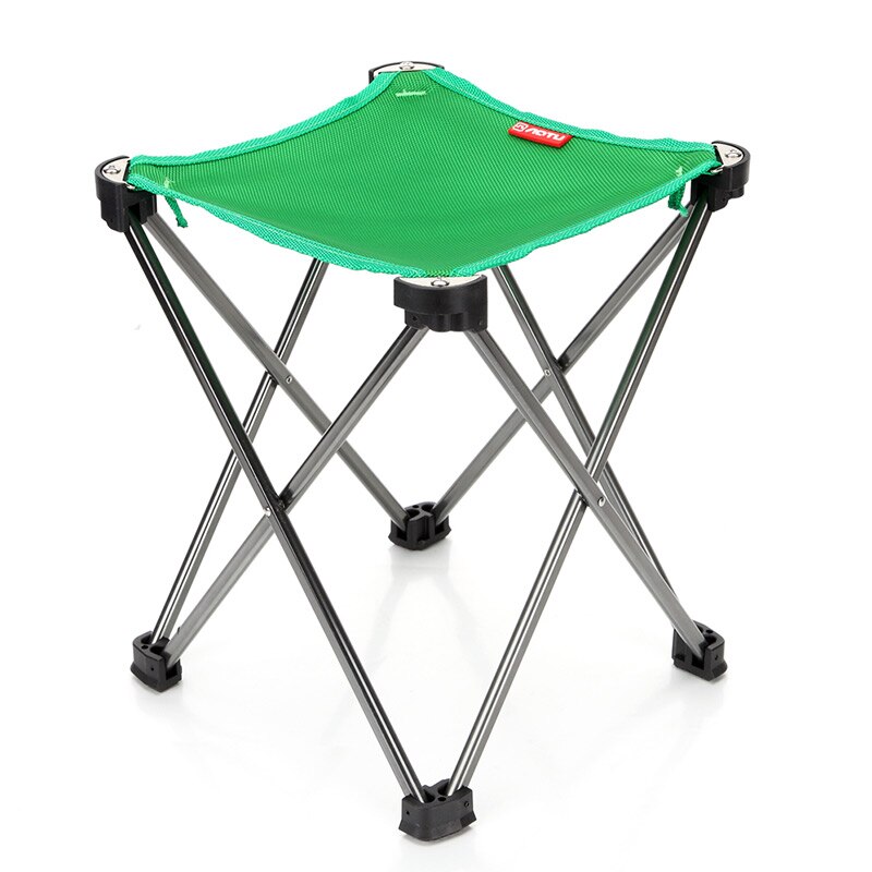 Bærbar udendørs foldning campingstole ultralet aluminiumslegering fiskestol rejser vandreture strand foldbar pakkestol: Grøn