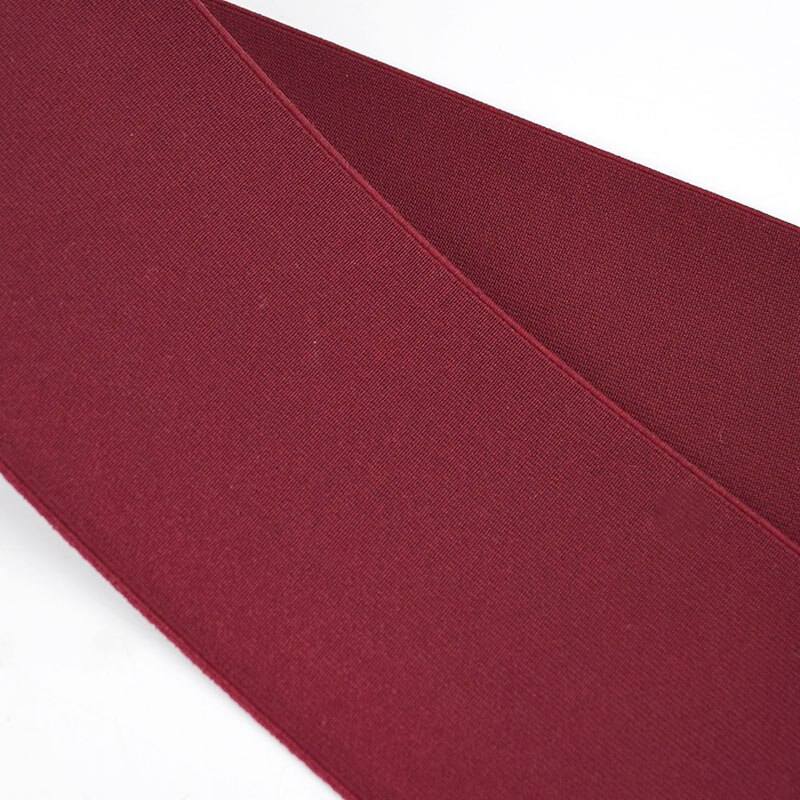 2 metros 10cm de ancho 1,4mm cinta elástica Color Beige vino cinta de banda de goma elástica gruesa de doble cara para Ropa Accesorios de cintura: wine