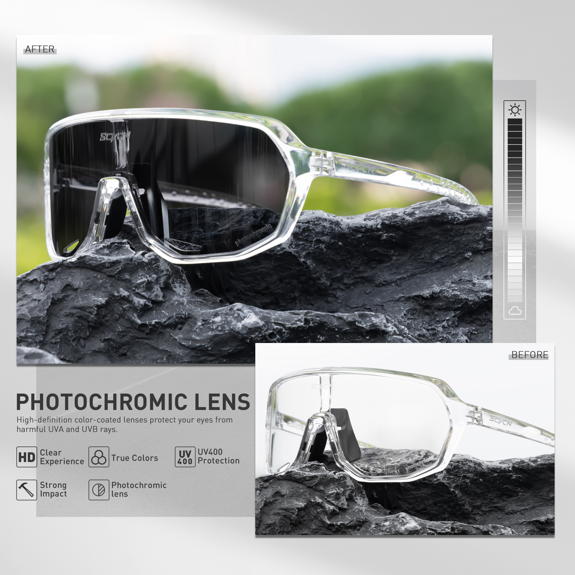 SCVCN Polarized Sunglasses for Driving Cycling Glasses Bicycle Mountain Bike Men Women UV400 Casual Glasses: plum