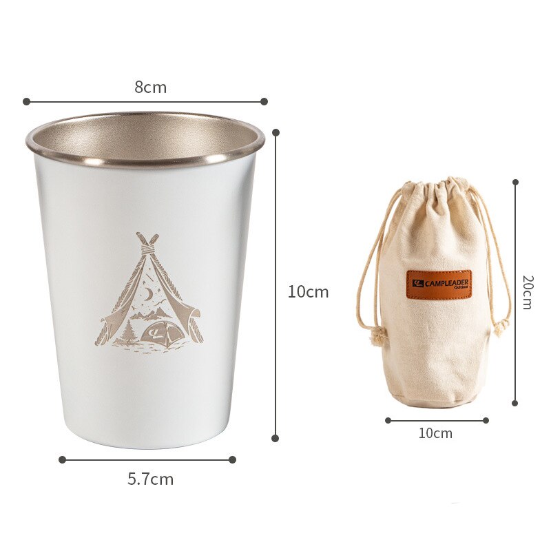 4 Stks/set 350Ml Rvs Metalen Bier Beker Wijn Kopjes Koffie Tumbler Thee Melk Mokken Water Pint Cups Voor outdoor Camping Bbq