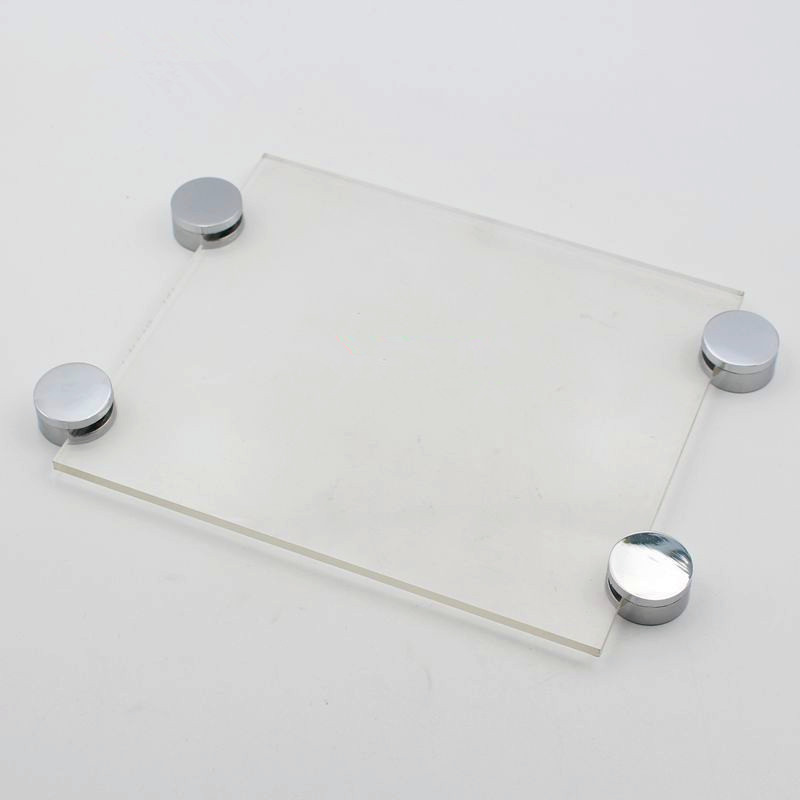 Charnière de miroir de salle de bain, accessoires fixes, plaque publicitaire, pince à verre, Clip fixe, 4 pièces