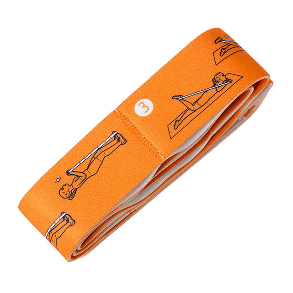 Yoga Stretching Band Pees Elastische Weerstand Band Yoga Flexibiliteit Training Spanning Band Houding Stretching Fitness Apparatuur: Oranje