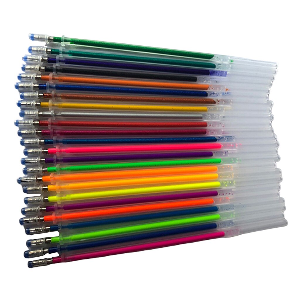 24 Kleur Gel Pen Vullingen 0.5Mm Gel Inkt Vullingen Voor Gel Pennen Voor Kinderen Volwassen