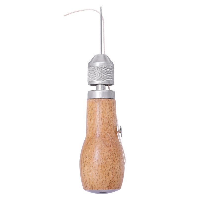 IMZAY-máquina de coser Manual de cuero, Kit de herramientas de costura de cuero con costura rápida, juego de accesorios de herramientas de ranurado de perforación de artesanía de cuero: Verde claro