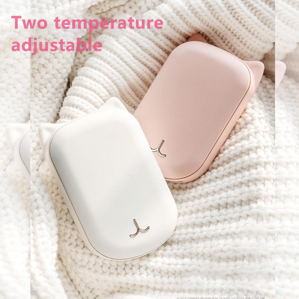 3600mAh Cute USB Rechargeable LED Electric Hand Warmer Heater Travel Handy Long-Life Mini Pocket Warmer Home Warming Product