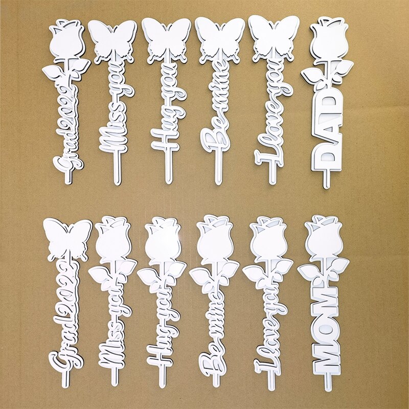 12Pcs Sublimatie Lege Mdf Rose Bloem Beste Cadeau Diy Trouwdag Moederdag Individualiteit Mode Romantiek Aanwezig