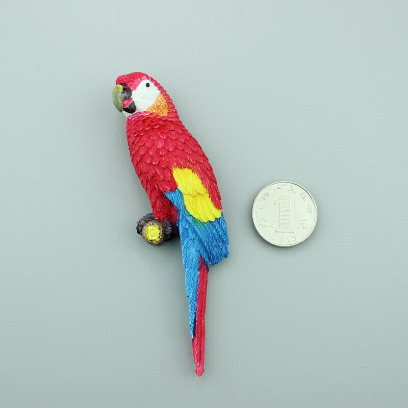 Papegøje firben magnet klistermærke køleskab klistermærke amerikansk land papegøje spansk tuatara køleskab magnet souvenir: Papegøje rød