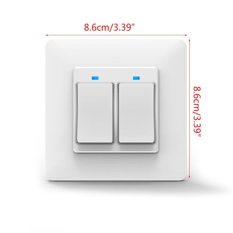 WiFi Smart Light Wall Switch Push Button Hands-free Voice Control Timer Setting