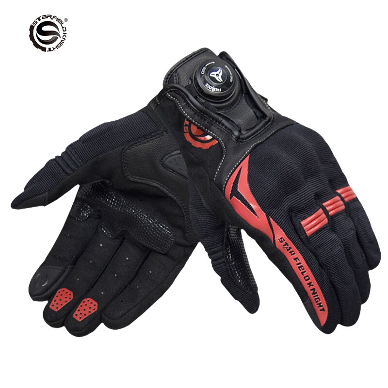 SKF guantes más nuevos guantes de moto Agujero de respiración de verano guantes de montar para hombre con botón de rotación de pantalla táctil guantes de protección para mujer