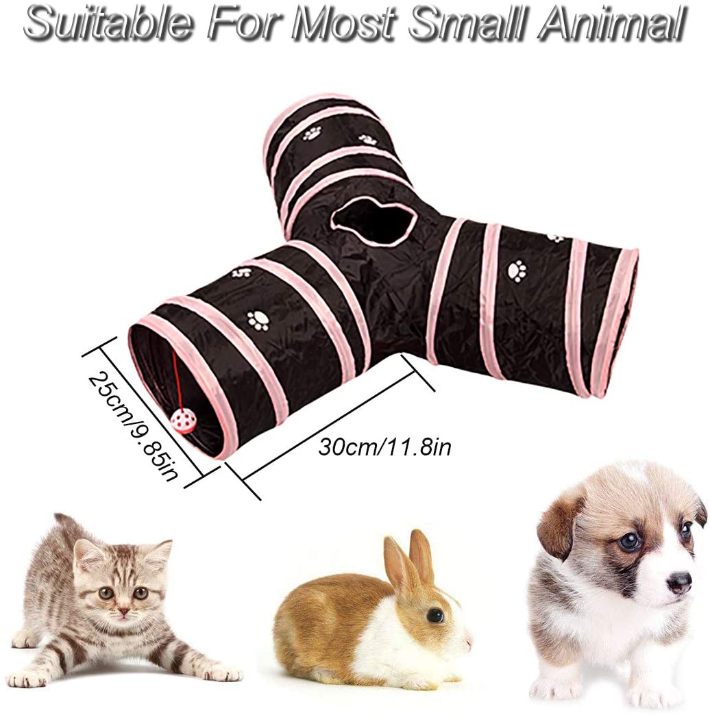2/3/4 5-way Interactive Collapsible Cat Tunnel Tube Kitty Tunnel Bored Cat Pet Toys Peek Hole Toy Cat Puppy Kitty Kitten Rabbit: Gold