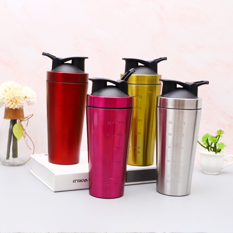 Termo de acero inoxidable de 1L, taza de café y cerveza, agitador deportivo, botellas de agua, licuadora de nutrición para gimnasio, taza de agua al vacío