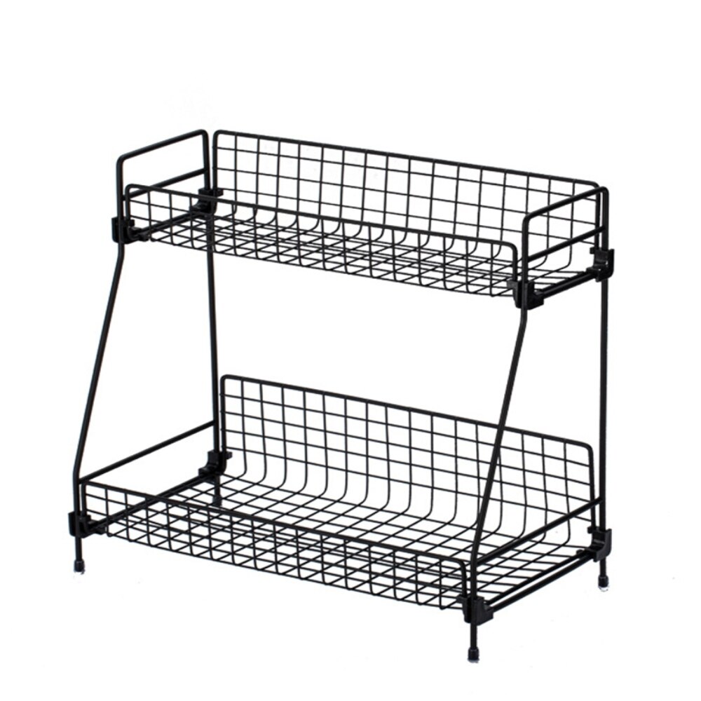 10 kpl koukku 2 kerros rauta säilytys teline keittiö järjestäjä astian pesuallas tyhjennysteline kylpyhuone keittiö keittiö toimistohylly cocina accesorio: 42.5 x 16.5 x 12cm
