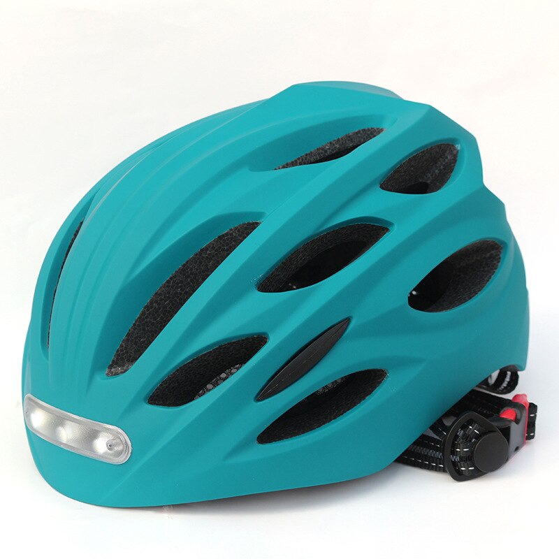 Lampe LED pour casque de vélo avec feu arrière LED moulé de l'intérieur, équipement de cyclisme pour sports de plein air, équitation et moto: Blue / M 54-57cm