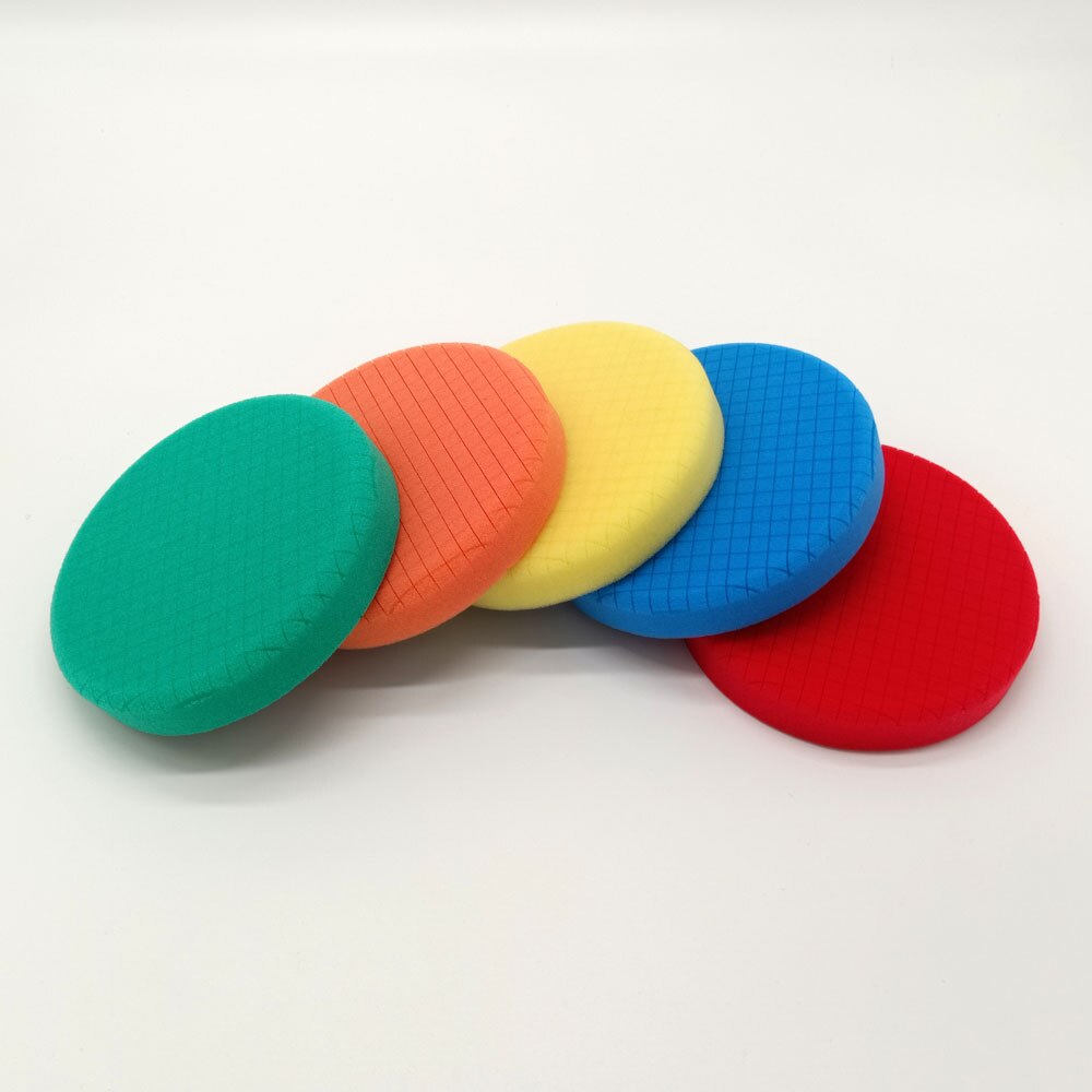 Buffing Pad 6 Inch Square Pattern Car Polishing Sponge Pad Red No Cutting Foam waxing pad for Auto Car Polisher Tools