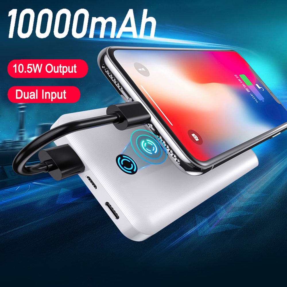 Ykz Power Bank 10000Mah Led Display Type C Usb Draagbare Snelle Lading 3.0 4.0 Powerbank Voor Iphone Xiaomi Huawei samsung