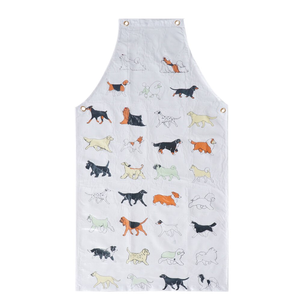 Waterproof Aprons Anti-adhesive PVC Aprons For Groomers, White