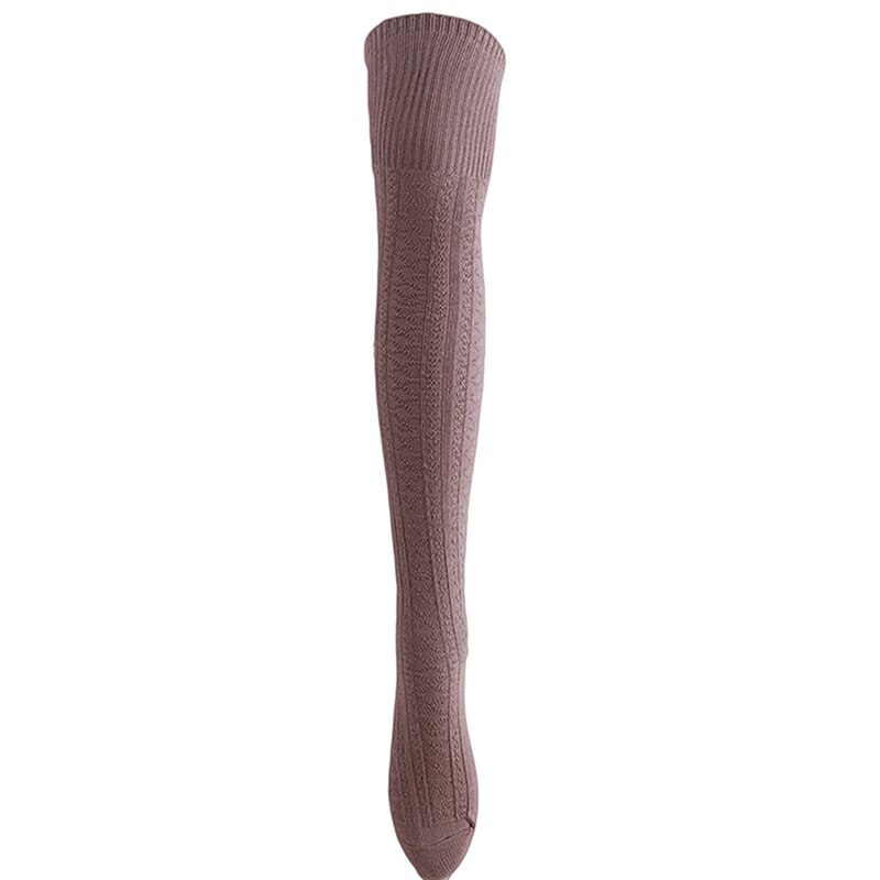 #39 für damen, lange wintersocken im harajuku-stil, knielange socken, warme, einfarbige freizeitsocken für damen: Khaki