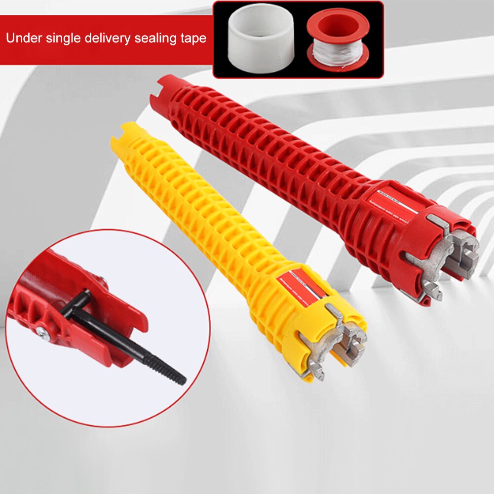 8 In1 Flume wrench Anti-slip Kitchen Sink Repair Wrench Bathroom Faucet Assembly Plumbing installation wrench Home Toilet Tool