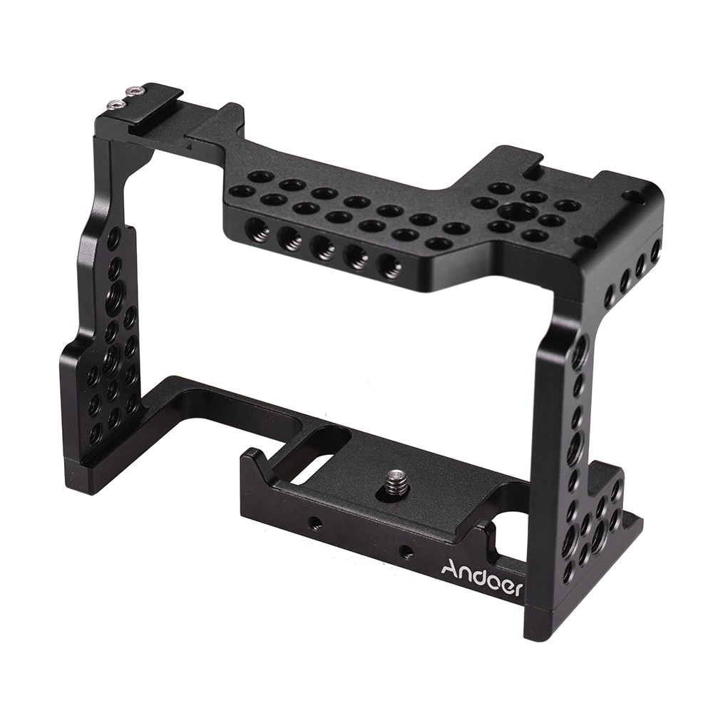 Andoer Camera Cage + Top Handvat Kit Video Stabilizer Met Koud Shoe Mount Voor Sony A7III/Sii/M3/A7RII/A7RIII Camera