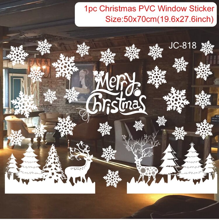 Frohe Weihnachten Zauberstab Aufkleber Fenster Glas Aufkleber Hause Weihnachten Dekorationen Weihnachten Ornamente Weihnachten Neue Jahr Wohnkultur: 7