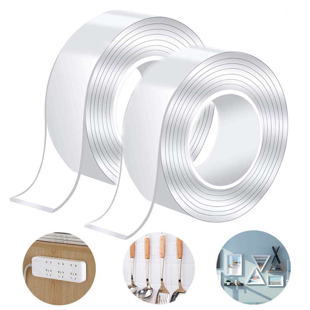 Cinta adhesiva Nano magic de doble cara, transparente, reutilizable, impermeable, gekkotape para el hogar