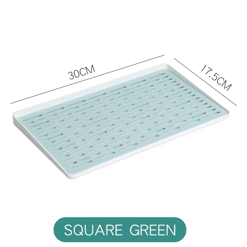 Huishoudelijke Cup Opslag Trays Keuken Organizer Dubbele Laag Schotel Tray Drainer Multifunctioneel Droogrek Voor Fruit Groente: Light Grey
