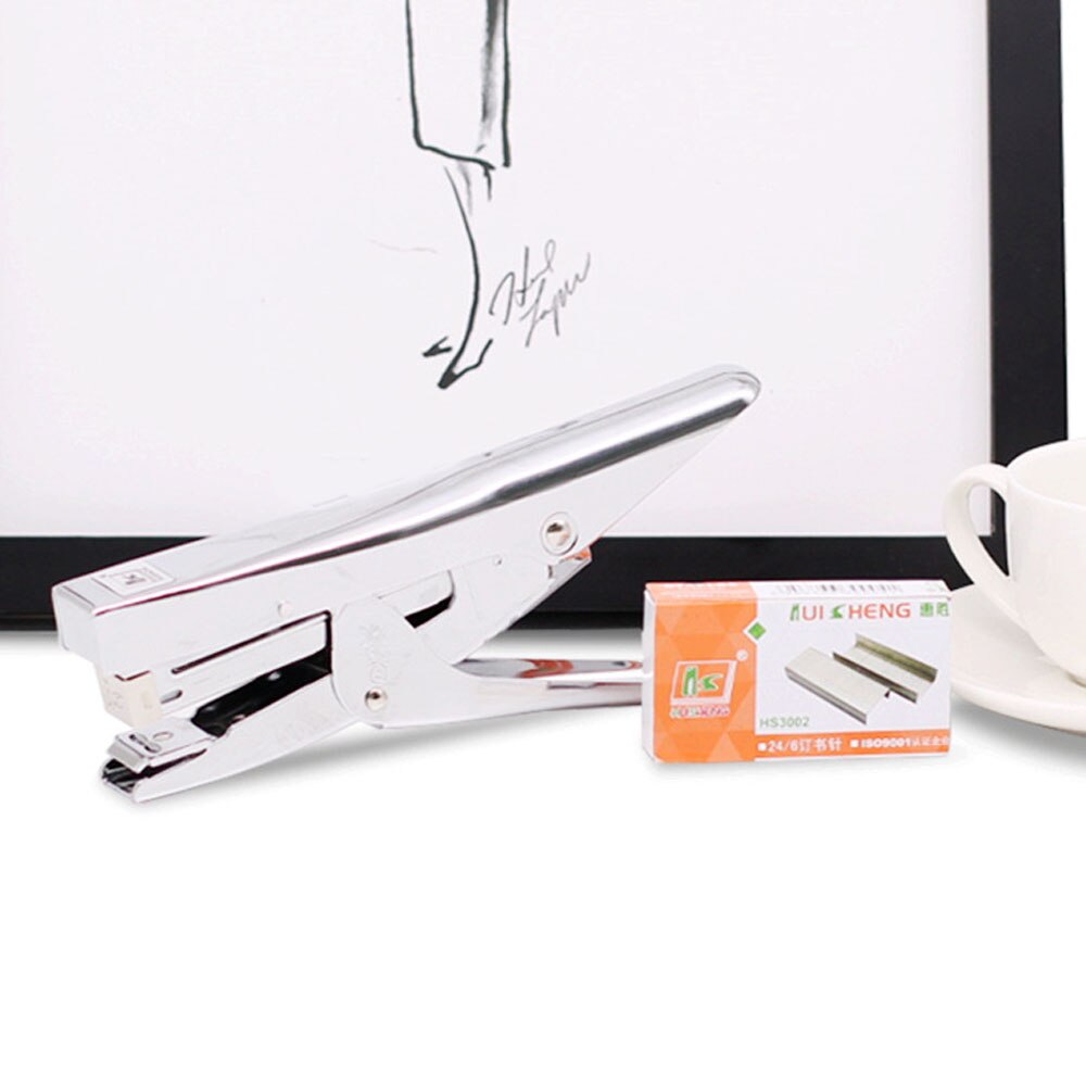 Hand-held Metal Stapler Force Saving Office Binding Machine Durable High Capacity Anti-rust Repair Book Tool Binding Stapler