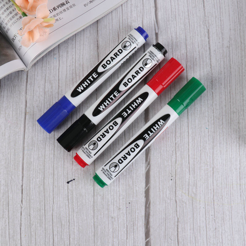 4 pcs whiteboard marker 4 kleuren droog uitwisbare markers whiteboard pennen voor school Office white board marker klaslokaal levert