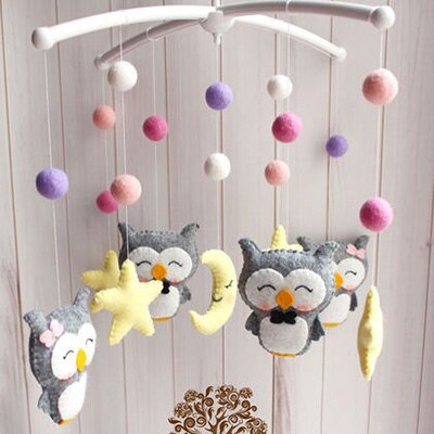 Barneseng holder klapper brakett diy seng hengende dekor materiale pakke leketøy gravid mamma håndlagde leker roterende baby krybbe seng leker: Diy materiale -tj276c