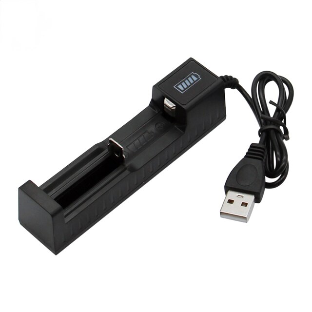 4.2v 3.7v 18650 akkulaturi li-ion usb riippumaton laturi kannettava elektroninen 18650 18500 16340 14500 26650 akkulaturi: 1 portti