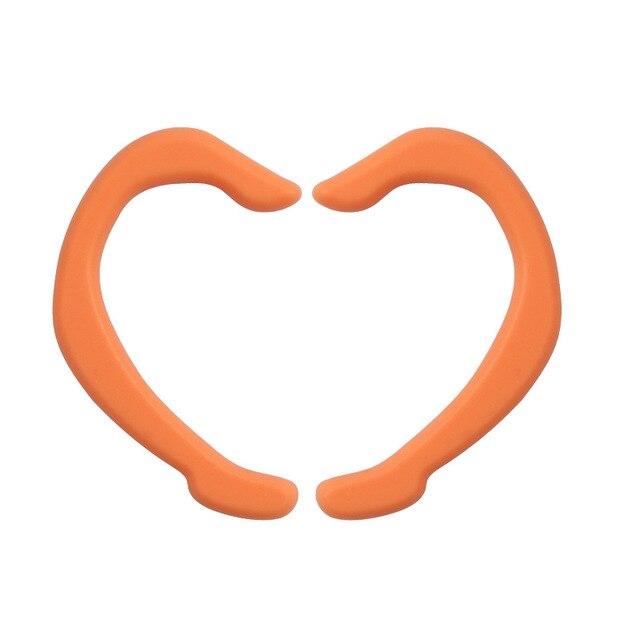 Mascarilla Universal de Gel de sílice, orejeras de silicona reutilizables, ganchos para las orejas cómodos, suministros de gancho, 1 par: Orange