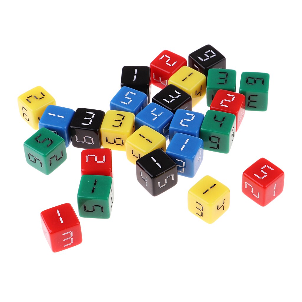 Jouet de dés à Six faces pour donjons et Dragons, 5 couleurs, 16mm, D6, MTG TRPG