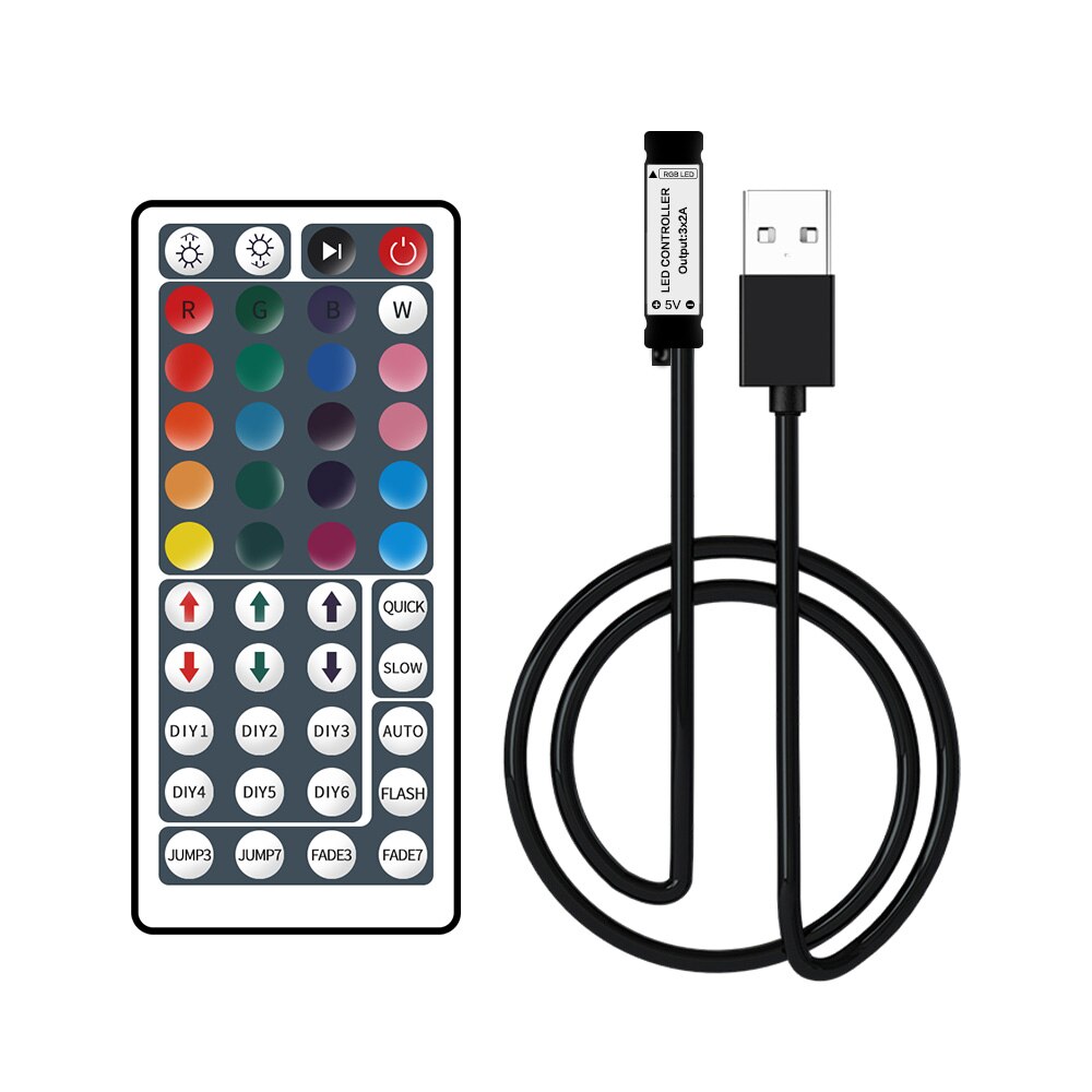 5V USB IR Remote Controller RGB USB Connector 44Key LED Controller 5050 2835 LED Strip 5 V Controller USB Connector Remote 44Key