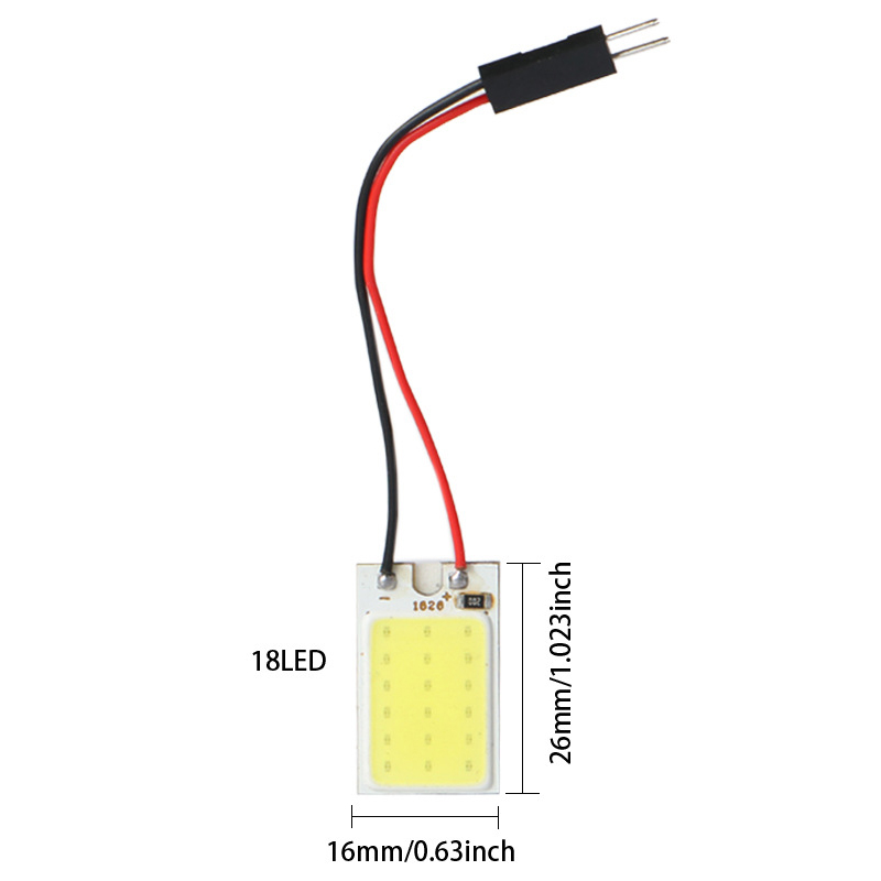 4/8 Uds accesorios de Interior de coche 18/24/48 SMD T10 4W 12V COB Panel Interior de coche luces LED bombilla de lámpara luz de techo de coche Panel de coche: Azul / 5.000 K