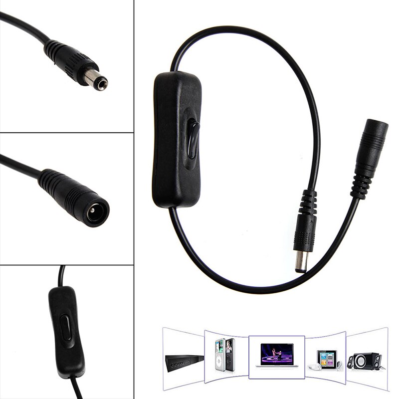 DC In-Linie Power Switch ON/OFF 2,1mm/5,5mm Kabel ... – Vicedeal