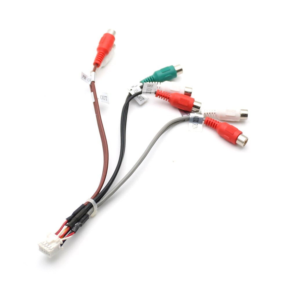 10 Pin Universal RCA Output Wire Harness Aux in Subwoofer Cable Adapter Wiring Connector Android Radio Car Accessories